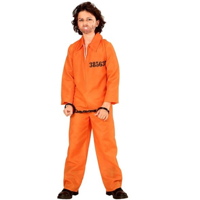 Kinderkostüm Sträflingsoverall orange