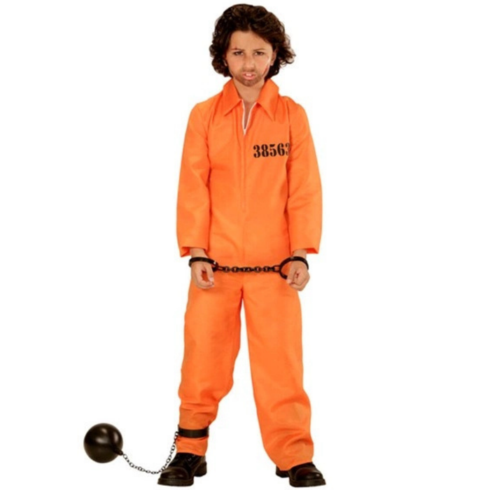 Kinderkostüm Sträflingsoverall orange