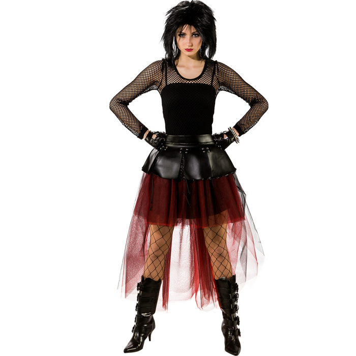 Kostüm Tutu Vokuhila rot-schwarz