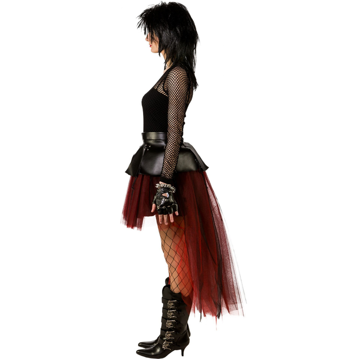 Kostüm Tutu Vokuhila rot-schwarz