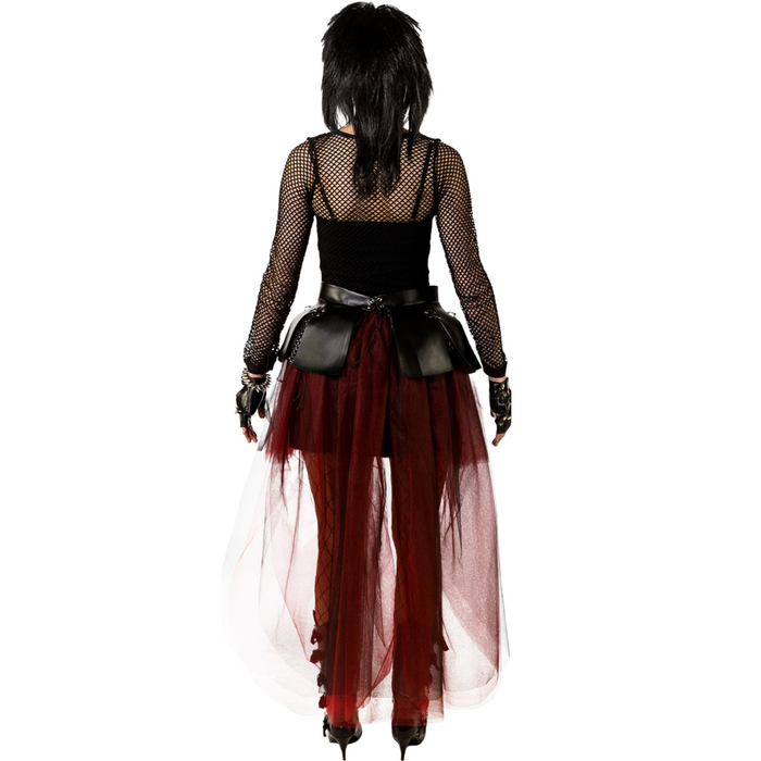 Kostüm Tutu Vokuhila rot-schwarz
