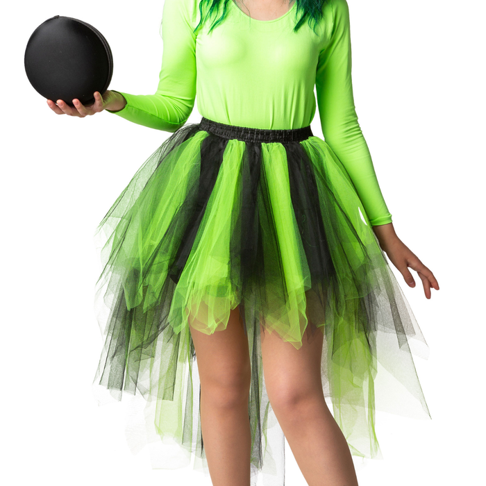 Kostüm Tutu Vokuhila grün-schwarz