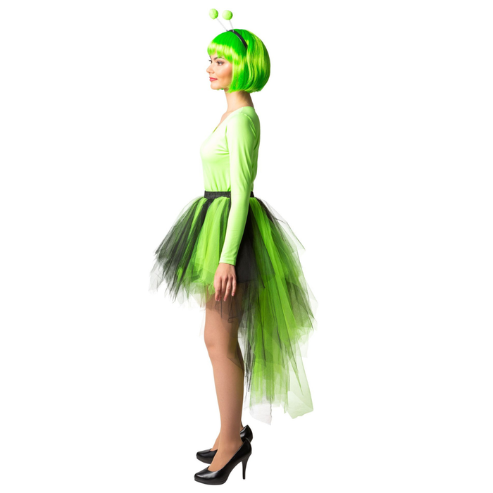 Kostüm Tutu Vokuhila grün-schwarz