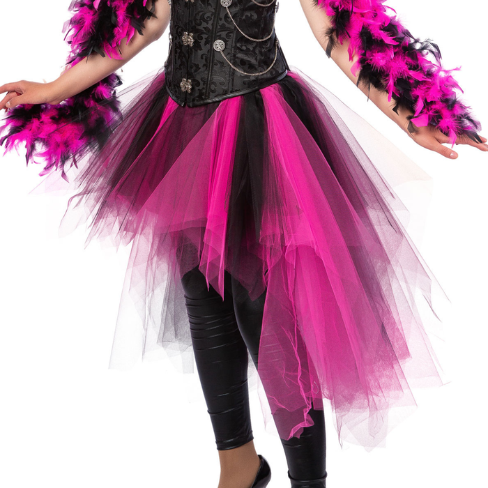Kostüm Tutu Vokuhila fuchsia-schwarz