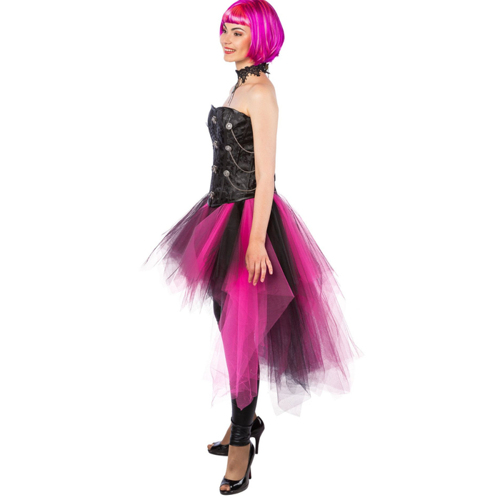Kostüm Tutu Vokuhila fuchsia-schwarz