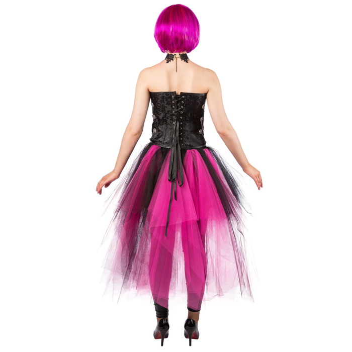 Kostüm Tutu Vokuhila fuchsia-schwarz