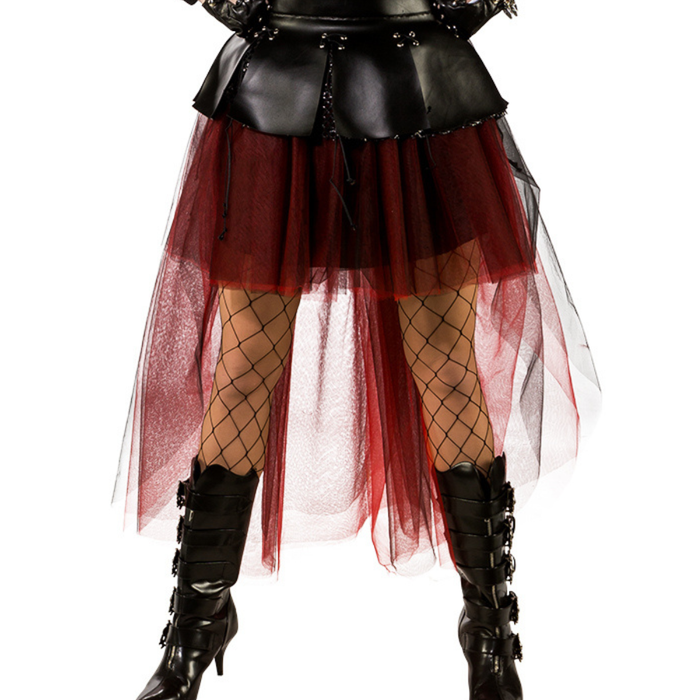 Kostüm Tutu Vokuhila rot-schwarz