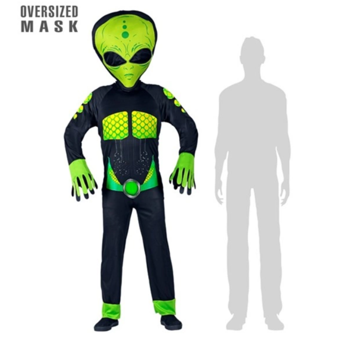 Kostüm Alien (Overall, Kopf)