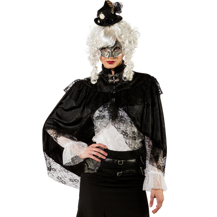 Kostüm Steampunk - Cape schwarz