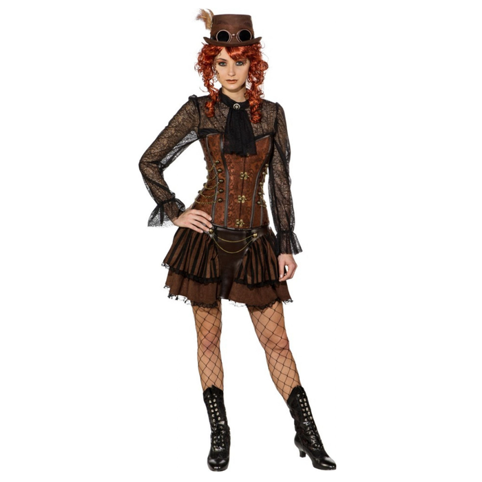Kostüm Corsage braun