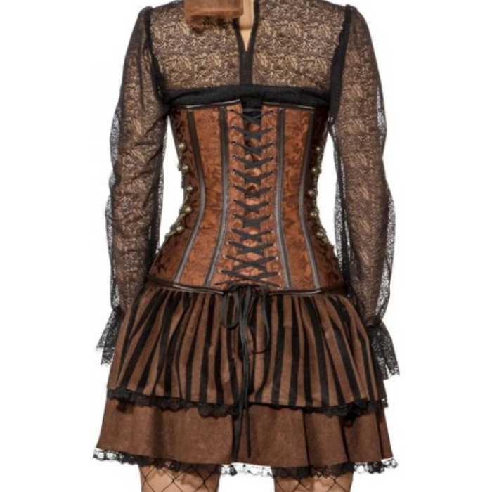 Kostüm Corsage braun
