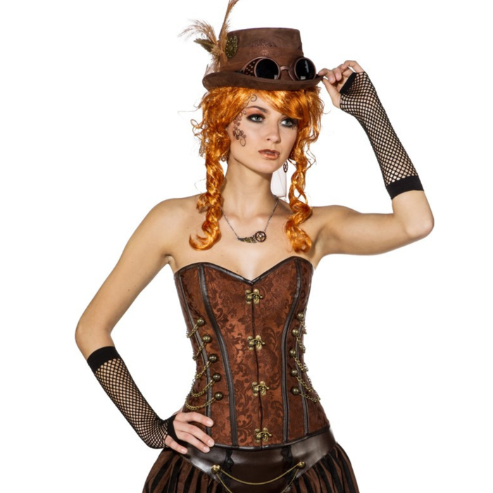 Kostüm Corsage braun