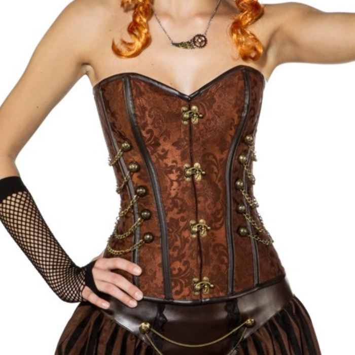 Kostüm Corsage braun