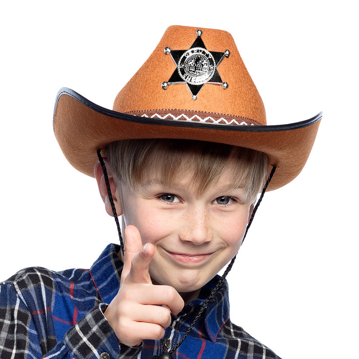 Cowboyhut Kind braun