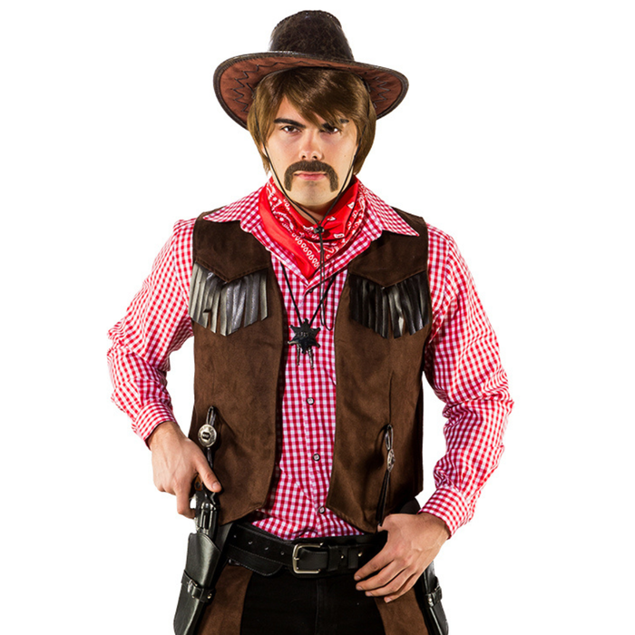 Kostüm Cowboyweste Wildlederimitat