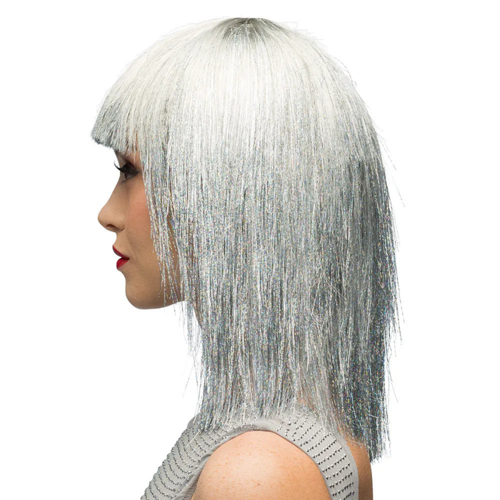 Perücke Crazy silber