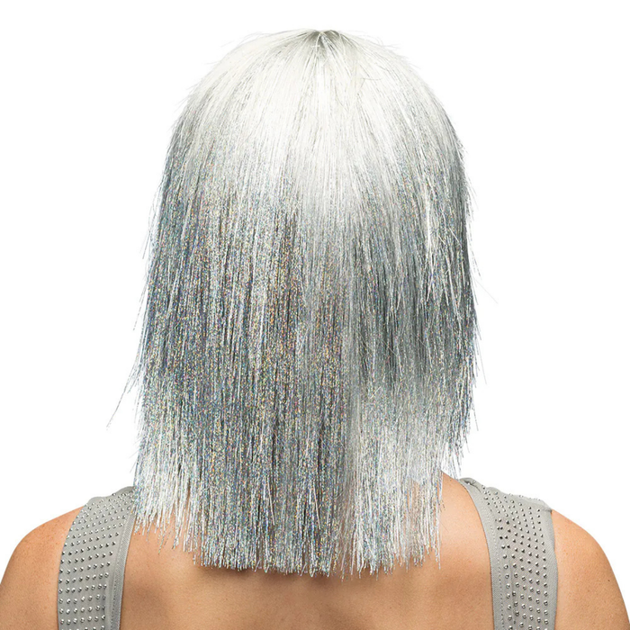 Perücke Crazy silber