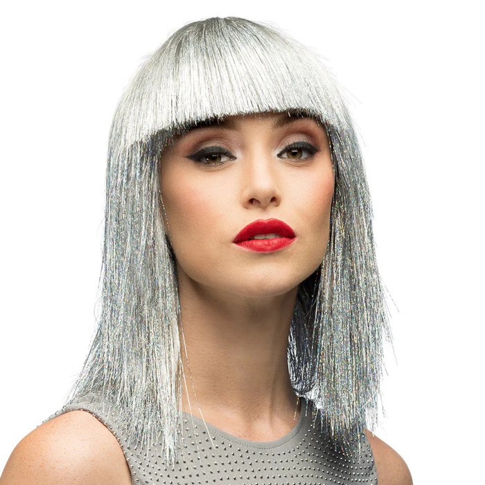 Perücke Crazy silber