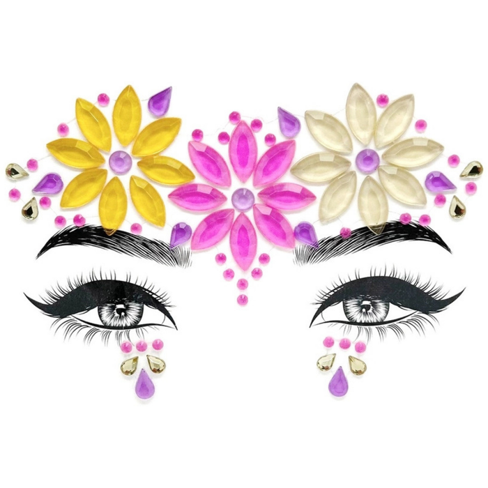 Face Jewels Flower Power