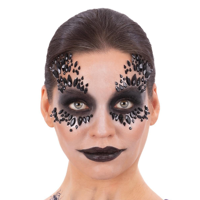 Face Jewels Make up- Set Black Widow
