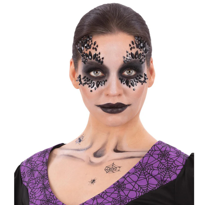 Face Jewels Make up- Set Black Widow