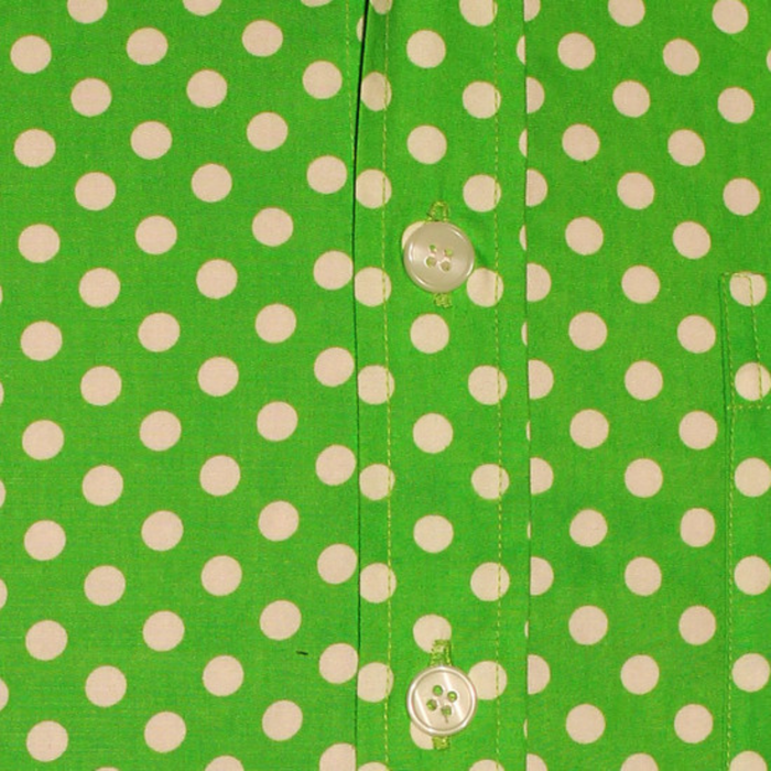 Hemd Chenaski grün weiss Tupfen