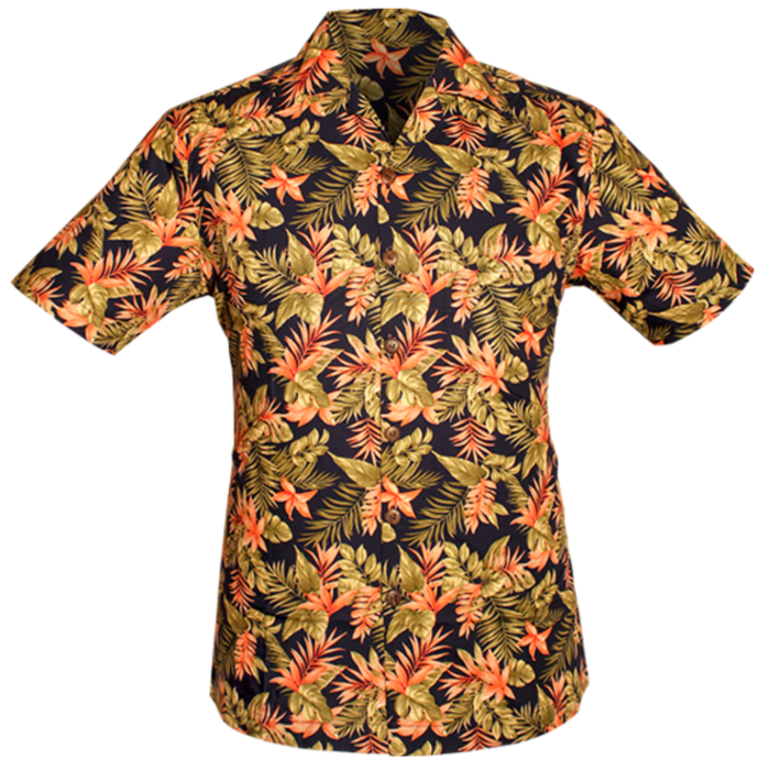 Hemd Chenaski Jungle Plants navy