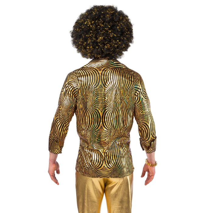 Kostüm Hemd Disco gold