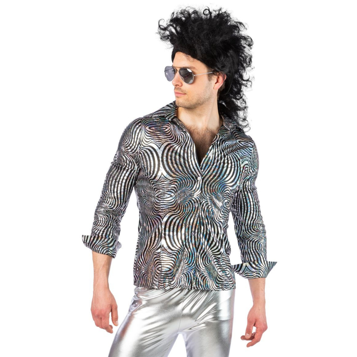 Hemd Disco silber