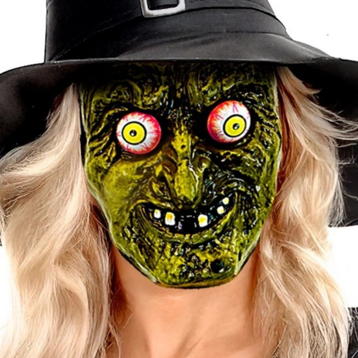 Hexenmaske mit Wackelaugen