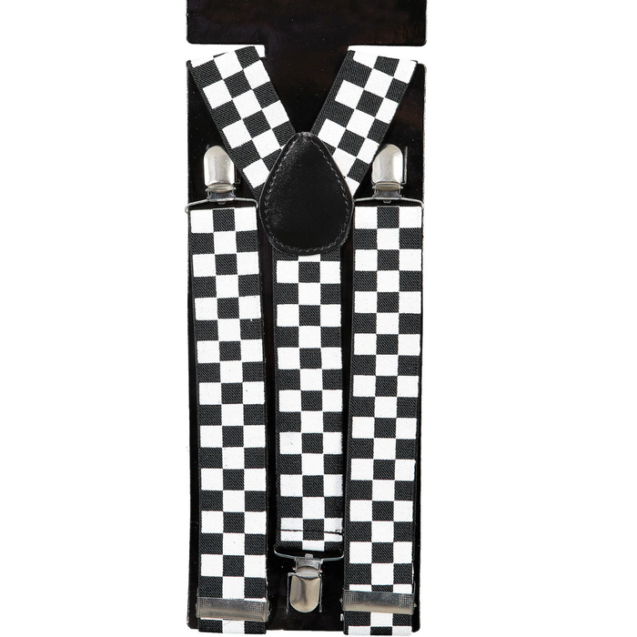 Hosenträger schwarz-weiss kariert