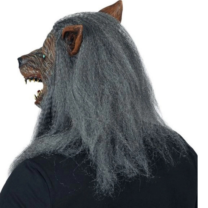 Maske Werwolf mit langen Haaren