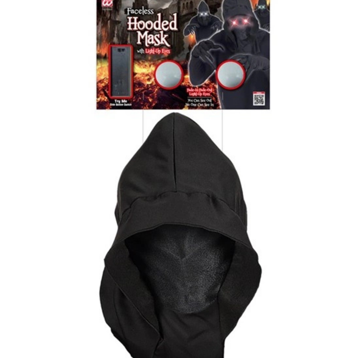 Maske unsichtbares Gesicht mit Leuchtaugen