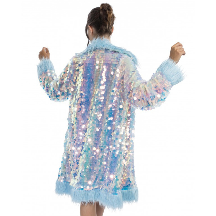 Kostüm Mantel Iridescent hellblau