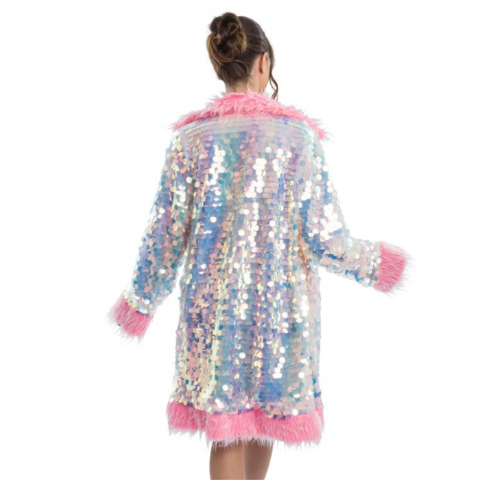 Kostüm Mantel Iridescent rosa