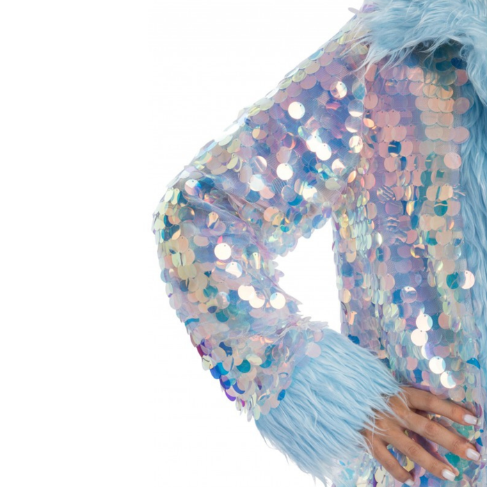 Kostüm Mantel Iridescent hellblau