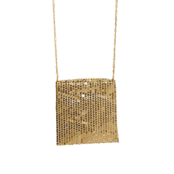 Paillettentasche gold