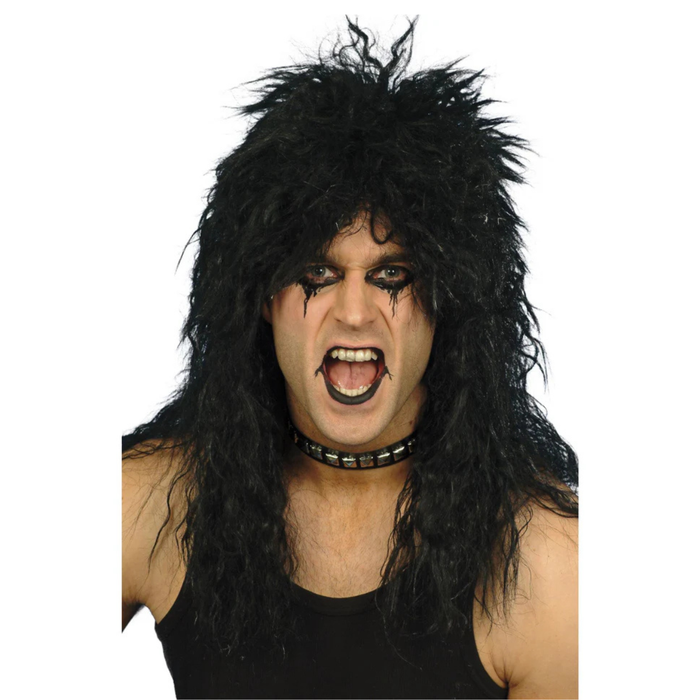 Perücke Hard Rocker schwarz
