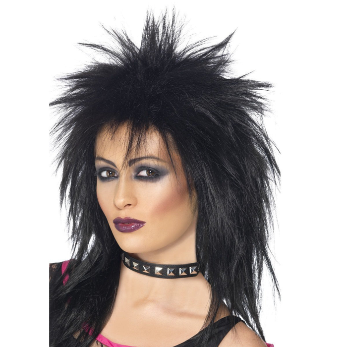 Perücke Rock Diva schwarz