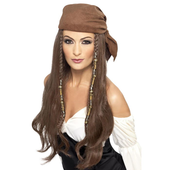 Perücke Piratin mit Bandana