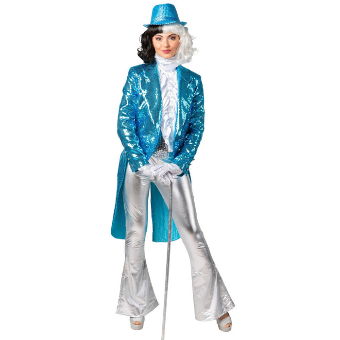 Kostüm Schlagleggings silber