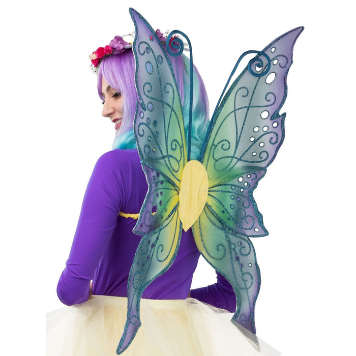 Flügel Schmetterling grün-lila