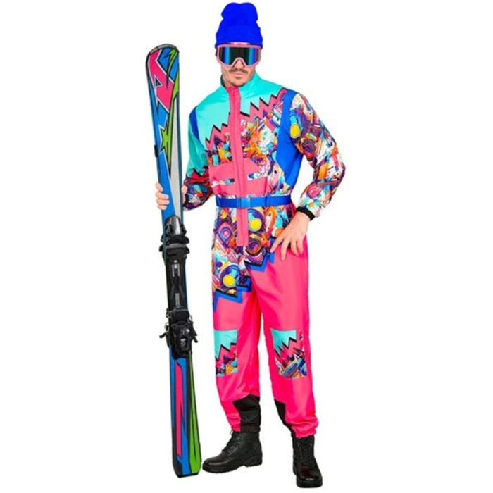 Kostüm Skianzug pink hellblau